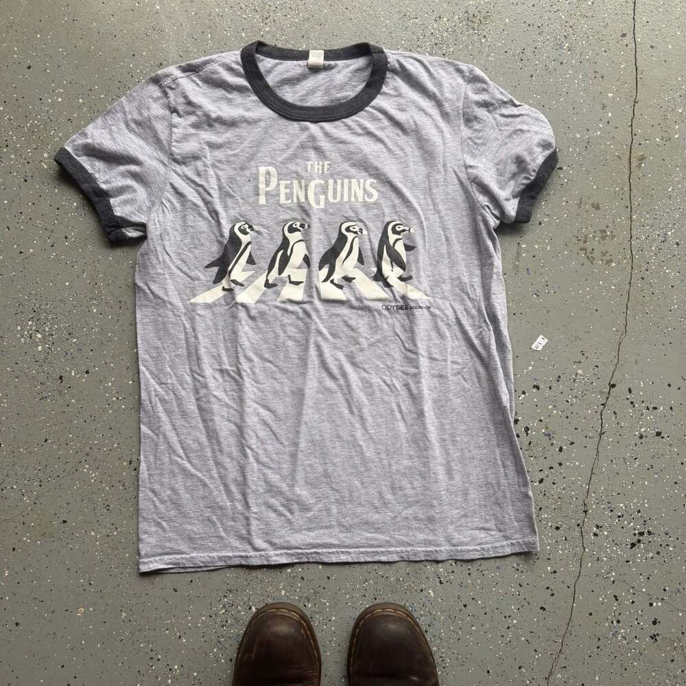 The Penguins Ringer Tee, Beatles abby road parody tee